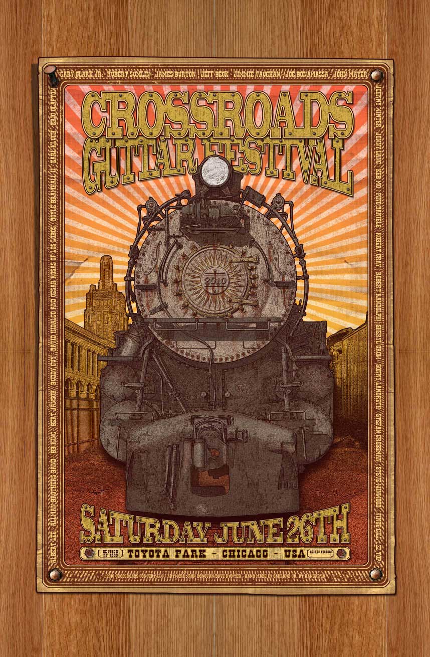 2010 ltd ed poster for Eric Clapton's Crossroads Guitar Festival